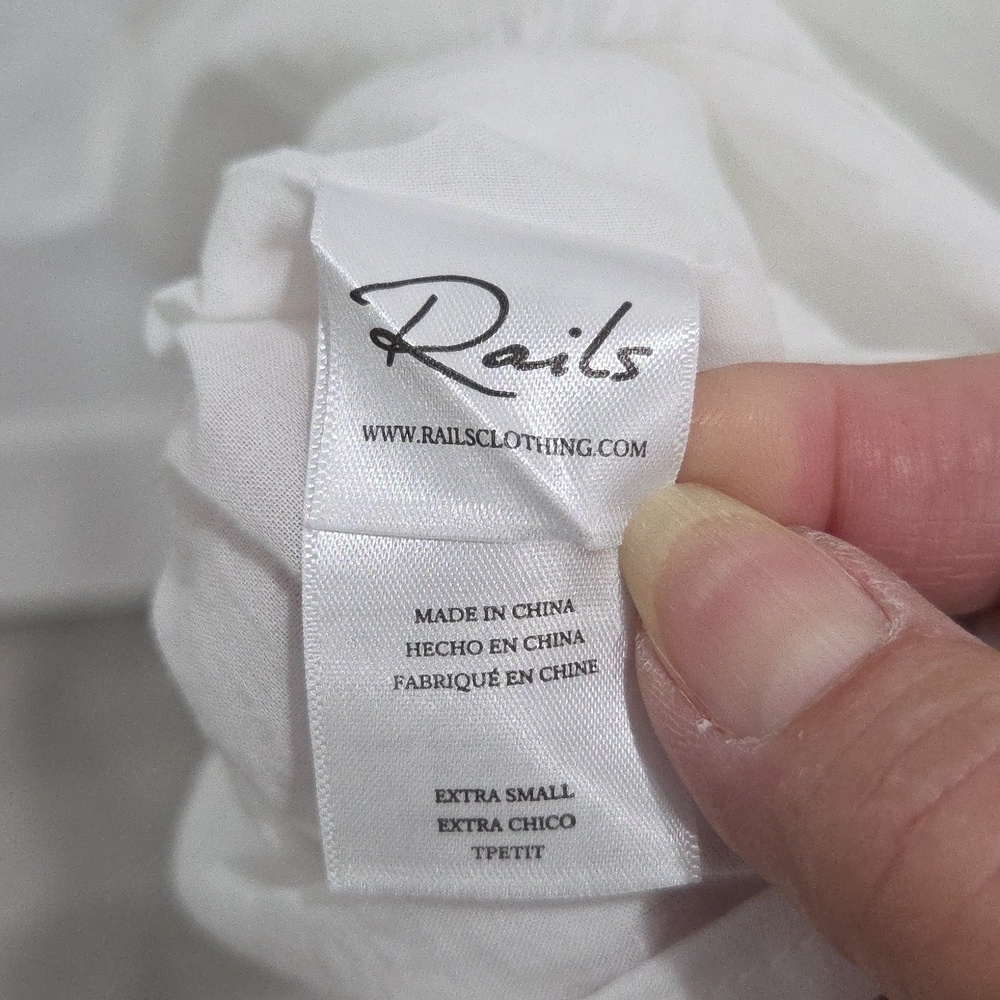 Rails Violet Tiered Cotton Voile Midi Dress In White, Nwot, XS - Picture 5 of 6
